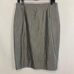 Escada silver shimmer knee skirt